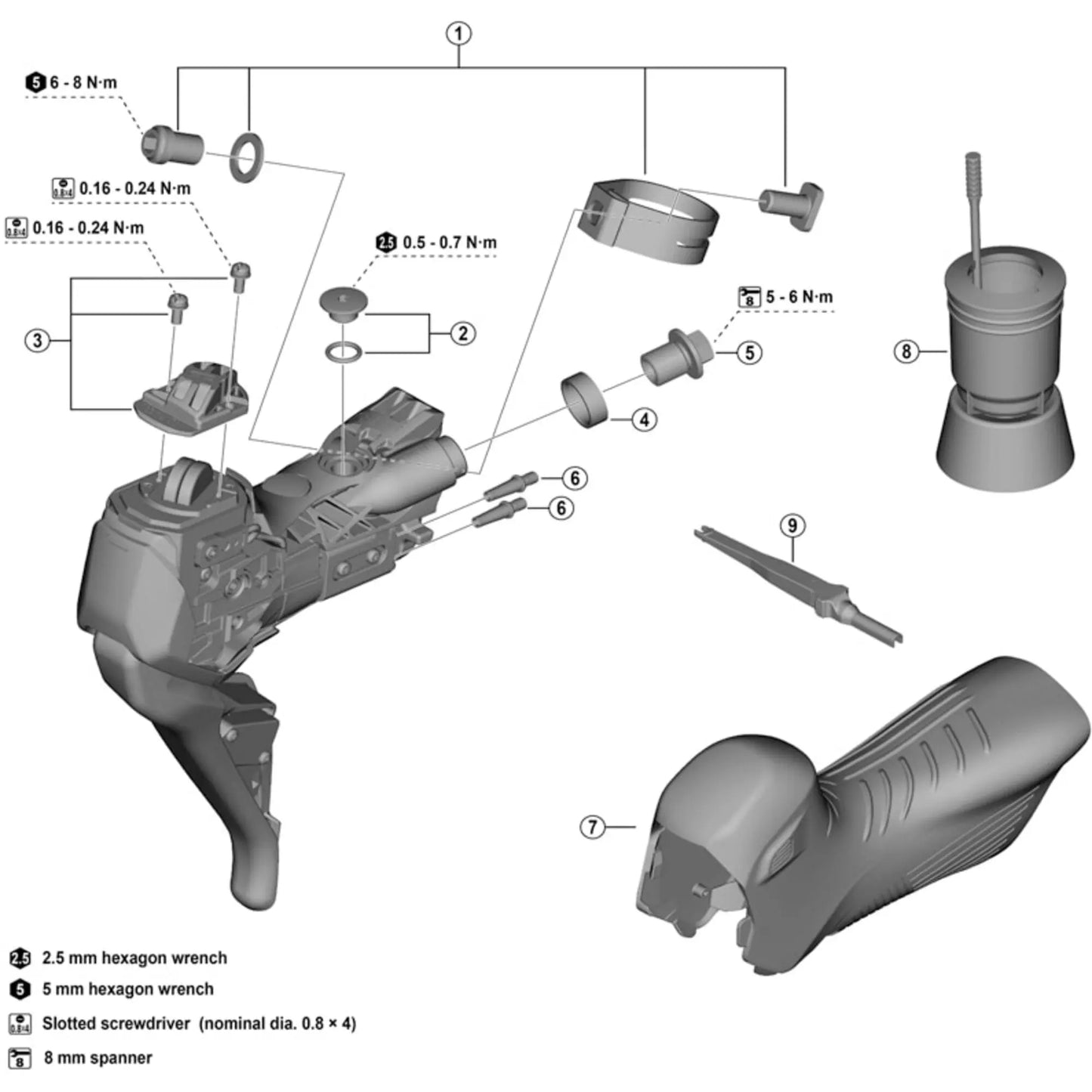 ST - RX825 bracket covers, pair - Bike Clinique