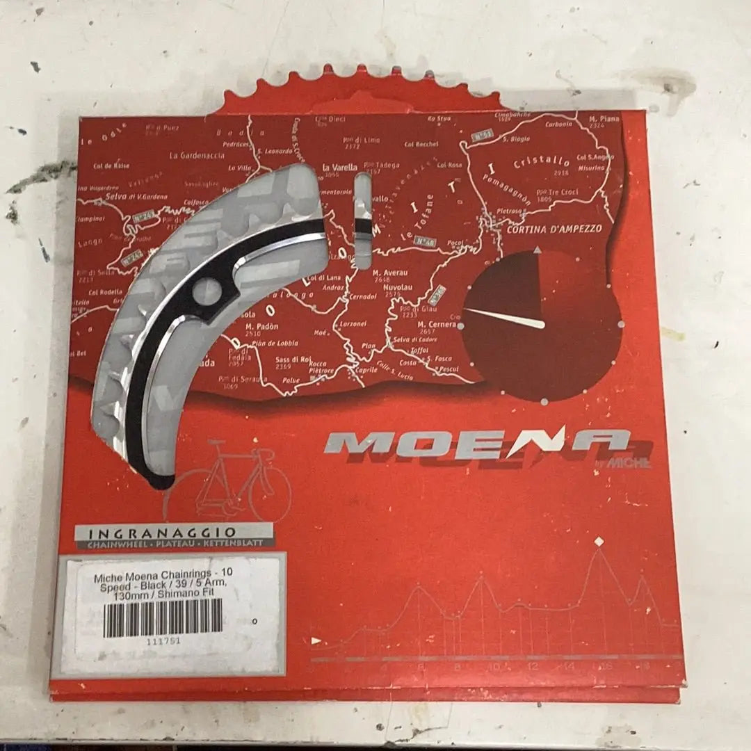 Miche Moena Chainring 10spd black 5 arm 130mm Shimano fit - Bike Clinique