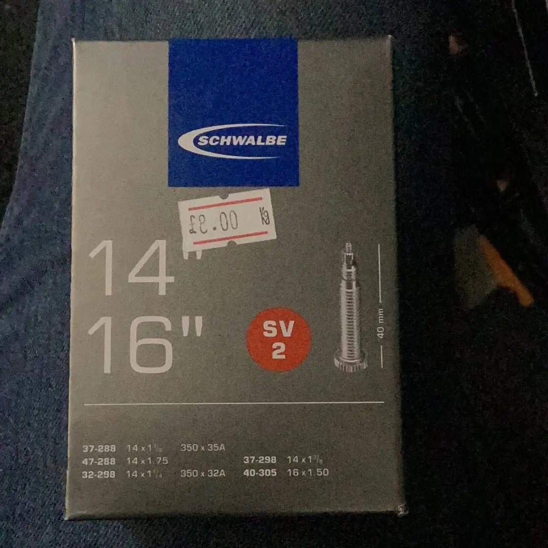 Schwalbe SV2 14 x 1 3/8" / 350 x 35A / 16 x 1.50 Presta 40mm - Bike Clinique