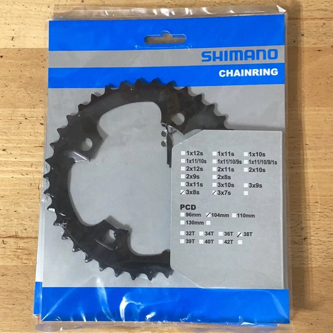 Shimano Chainring 3x8/3x7 PCD 104mm 38T - Bike Clinique
