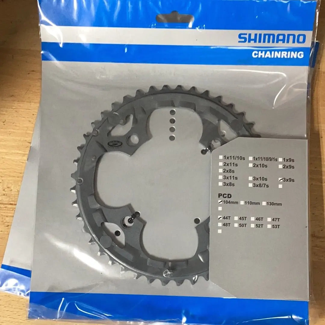 Shimano Chainring 3x9spd PCD 104mm 44T - Bike Clinique