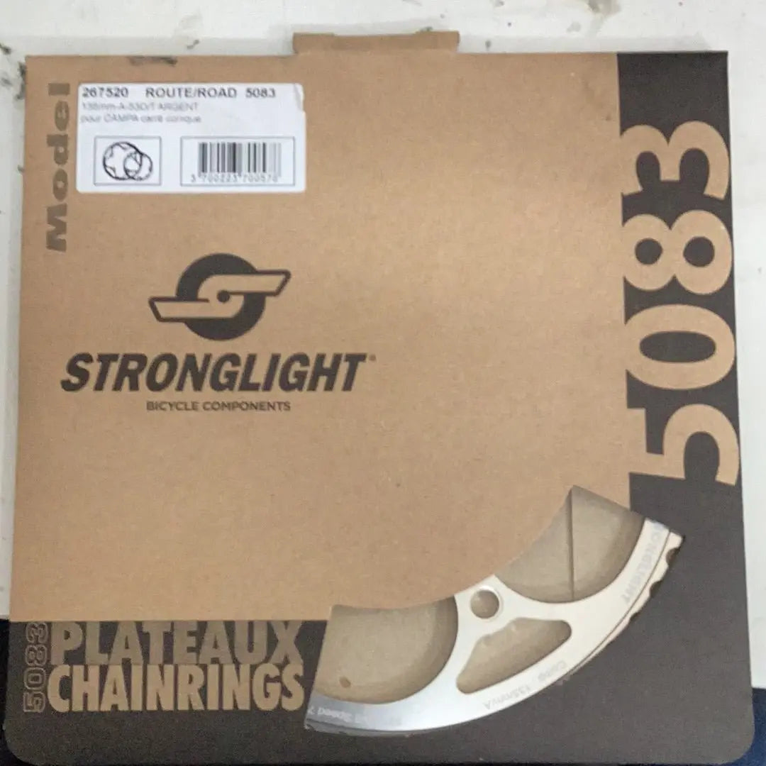 Stronglight road 135mm A 53 D/T argent - Bike Clinique