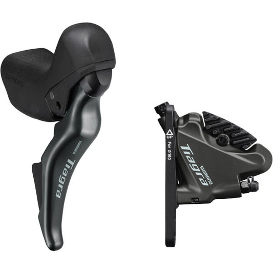ST-4725 Tiagra 10-speed short reach STI bled with BR-4770 calliper, right front