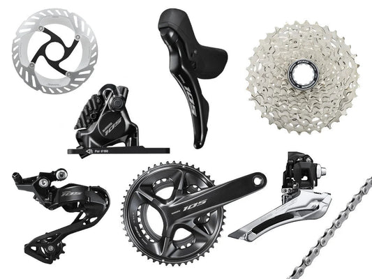 Shimano 105 Pure R7120 2x12 Mechanical Groupset - Bike Clinique