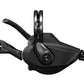Black bicycle shift lever on a white background