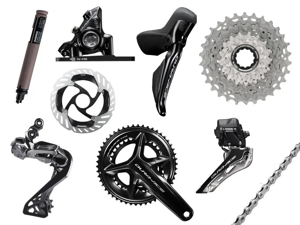 ST - R9270 hydraulic disc, Di2 E - tube STI set, flat mount calliper, right front - Bike Clinique