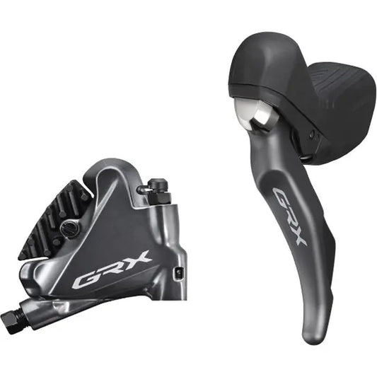 ST-RX810 GRX 2-speed STI bled with BR-RX810 flat mount calliper, left rear