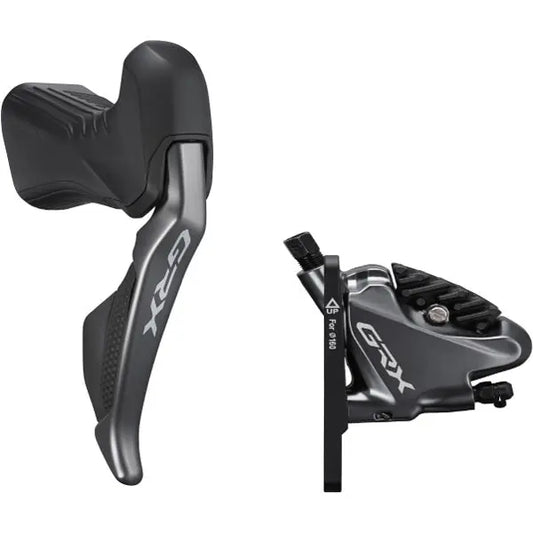 ST-RX815 GRX Di2 11-speed STI bled with BR-RX810 calliper, right front