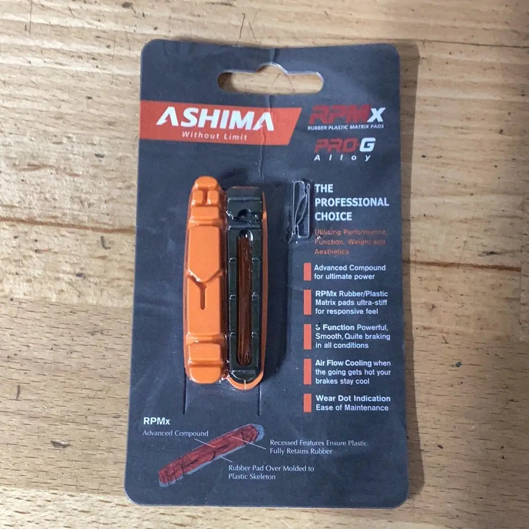 Ashima Brake inserts RPMs rubber plastic - Bike Clinique