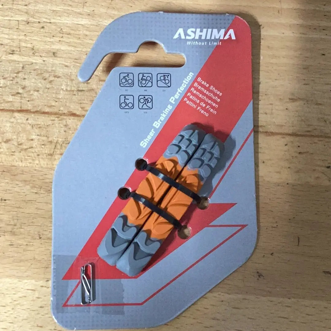 Brake pads inserts v brakes grey/orange - Bike Clinique