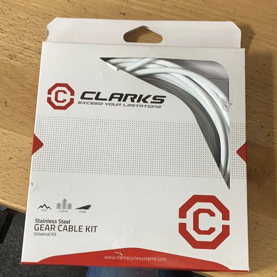 Clarks Gear Cable Kit white - Bike Clinique