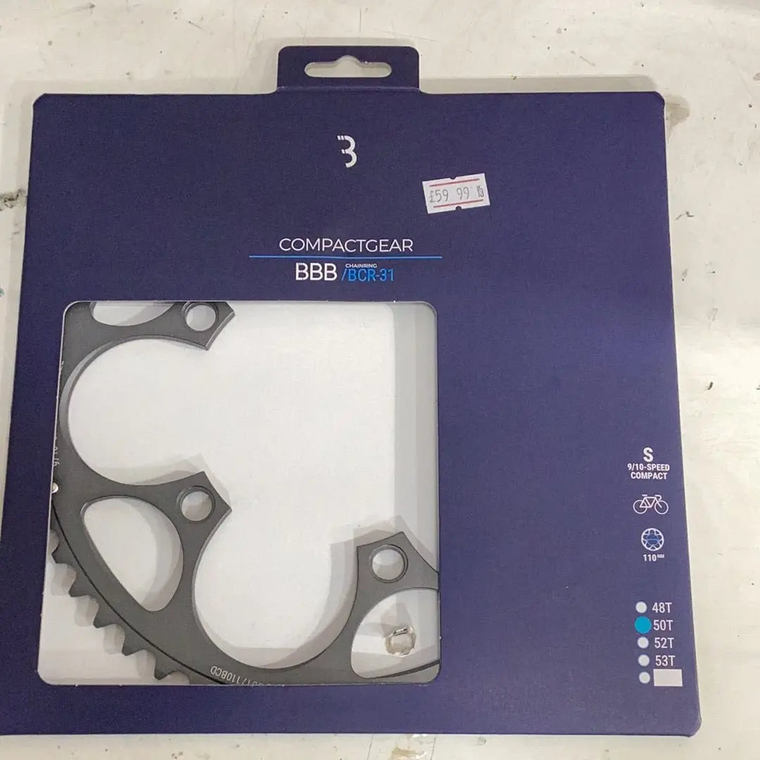 Compact gear Chainring 50T bcd 110mm 9/10spd - Bike Clinique