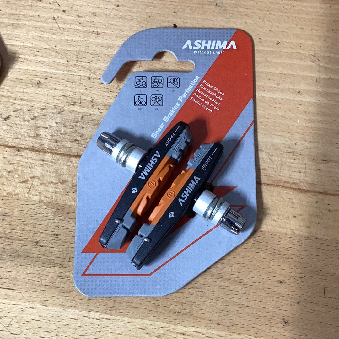 Brake pads v-brake cartridge grey/orange