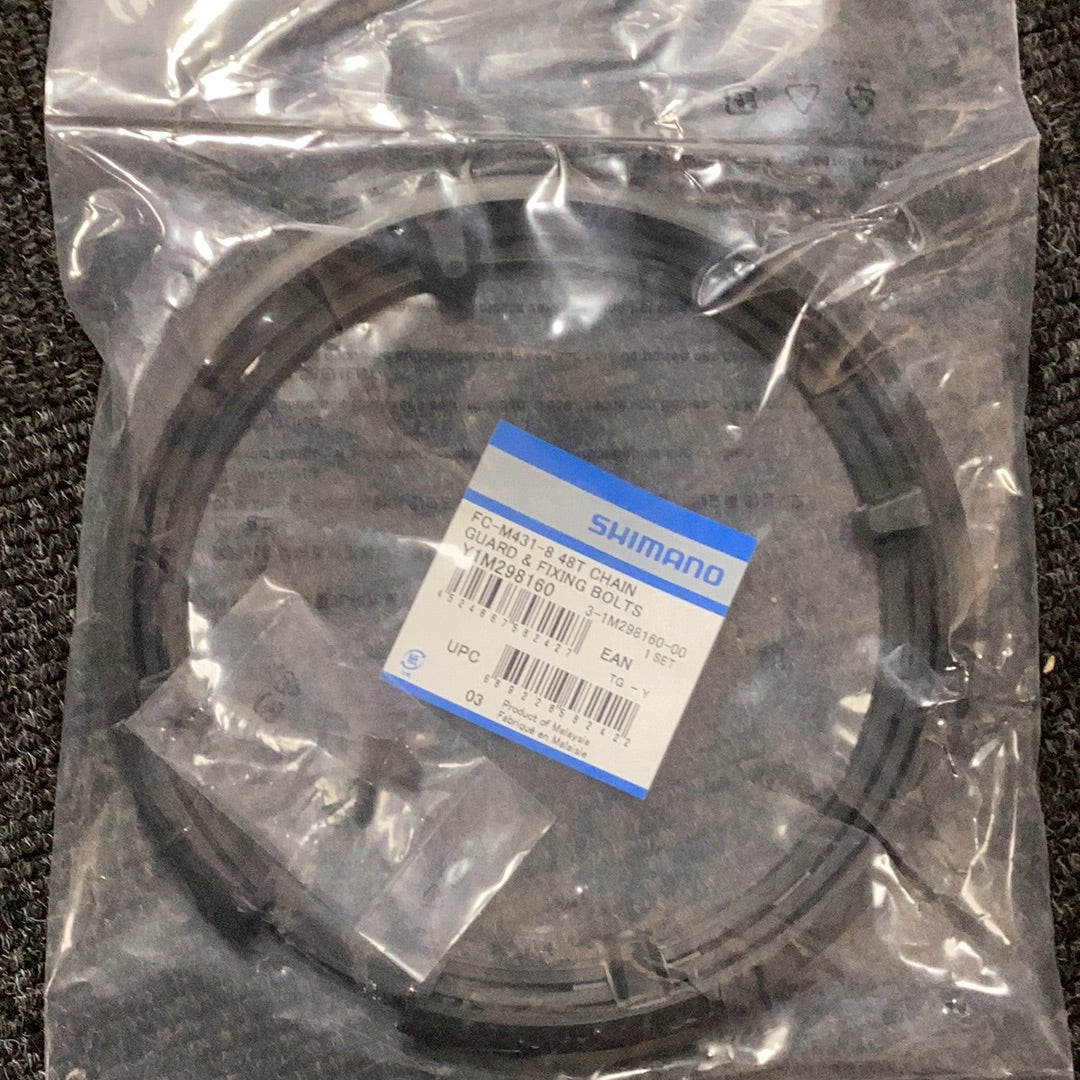 Shimano chain guard & fixing bolts 48T