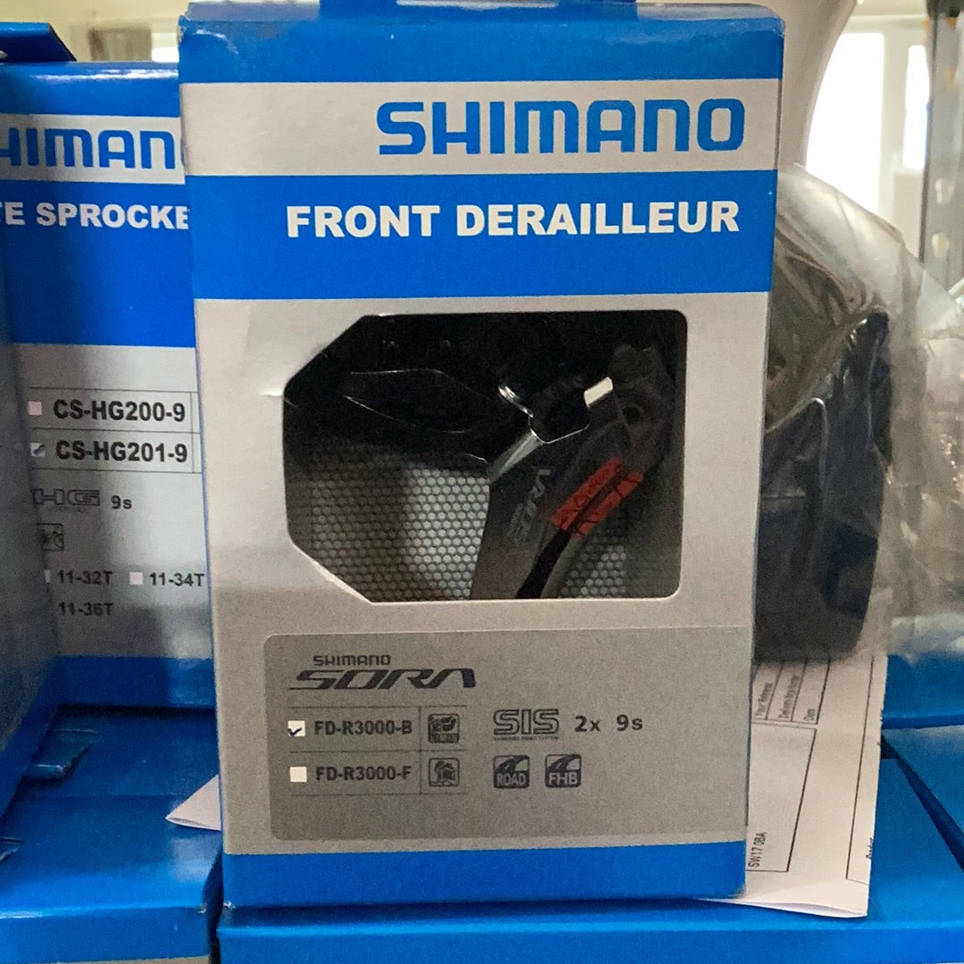 FD-R3000 Sora 9-speed front derailleur, double 28.6 / 31.8 / 34.9 mm