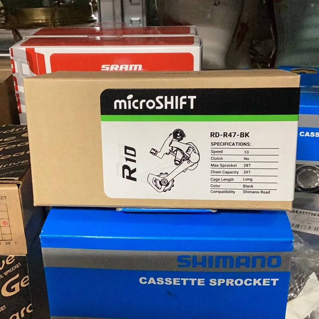 MicroSHIFT Rear Derailleur RD - R47 - BK 10spd long cage - Bike Clinique