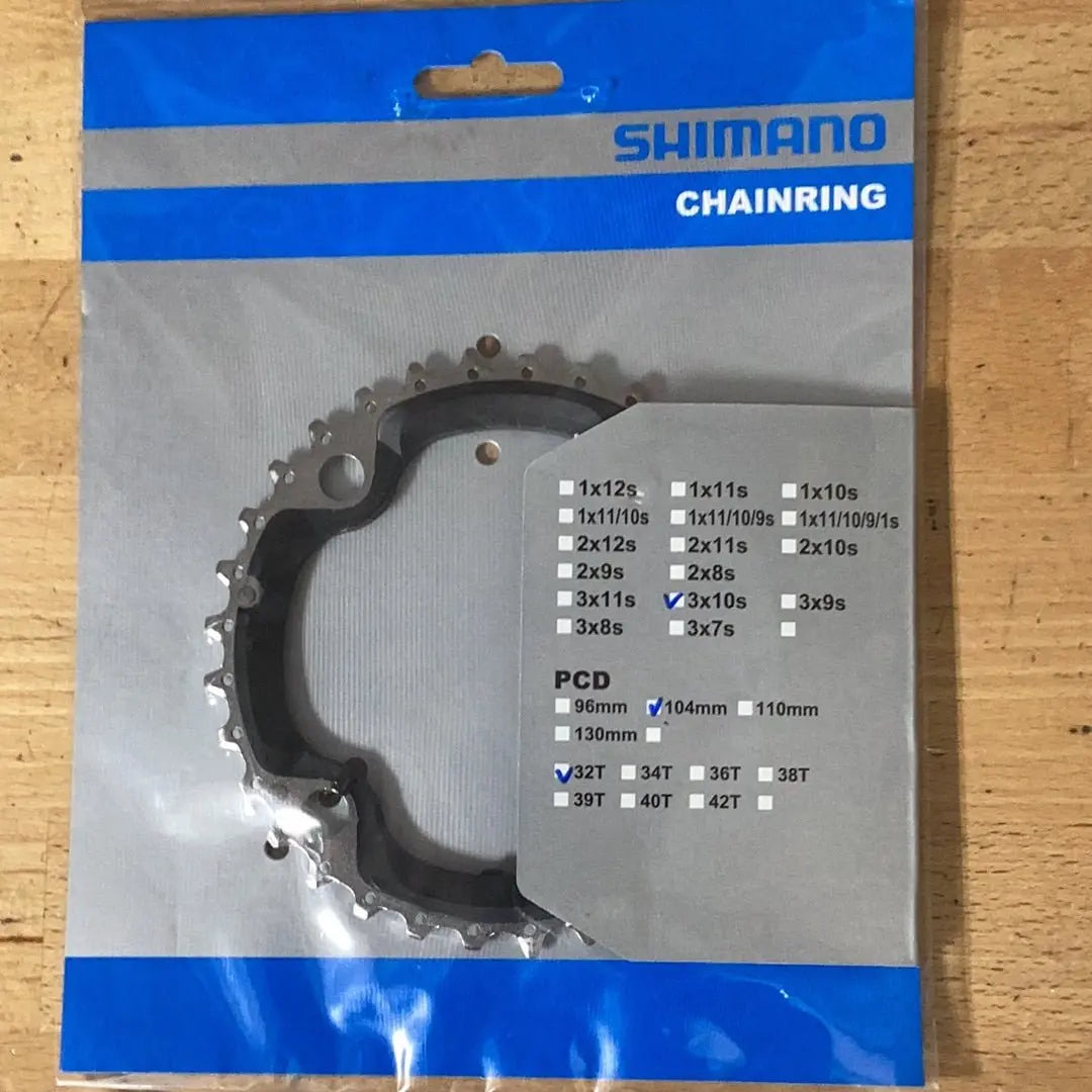 Shimano Chainring 3x10spd PCD 104mm 32T - Bike Clinique