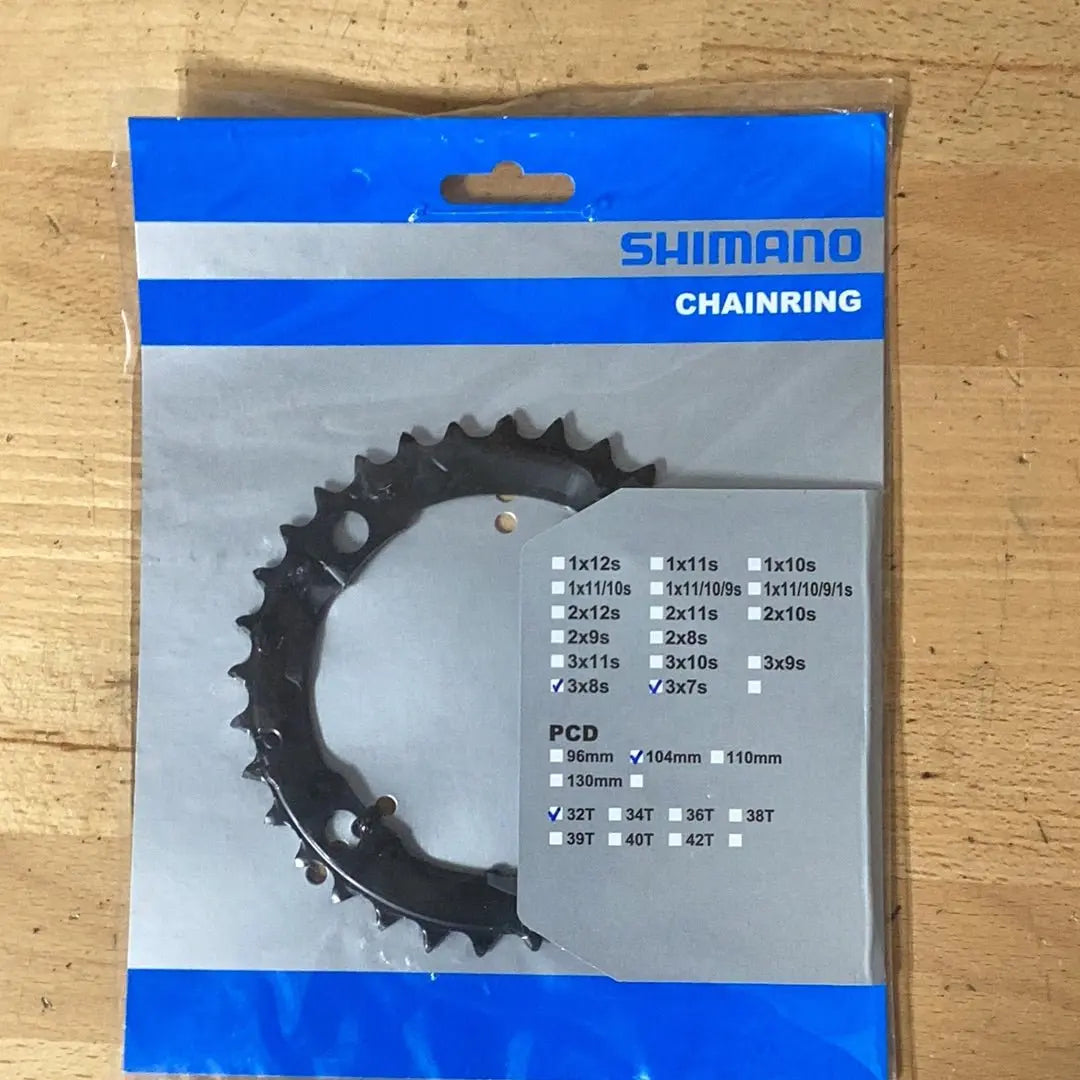 Shimano Chainring 3x7/3x8 PCD 104mm 32T - Bike Clinique