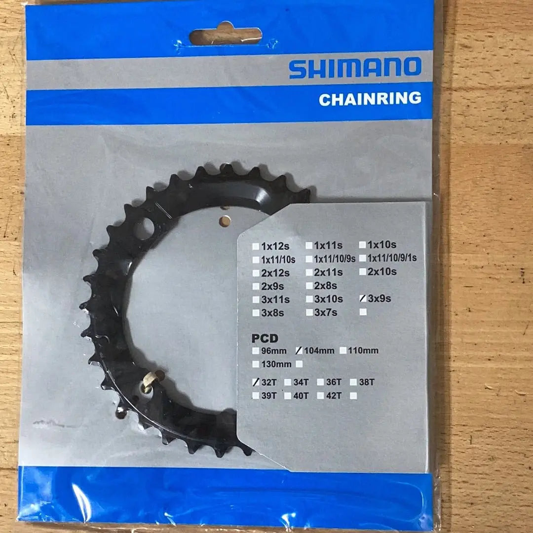 Shimano Chainring 3x9spd PCD 104mm 32T - Bike Clinique