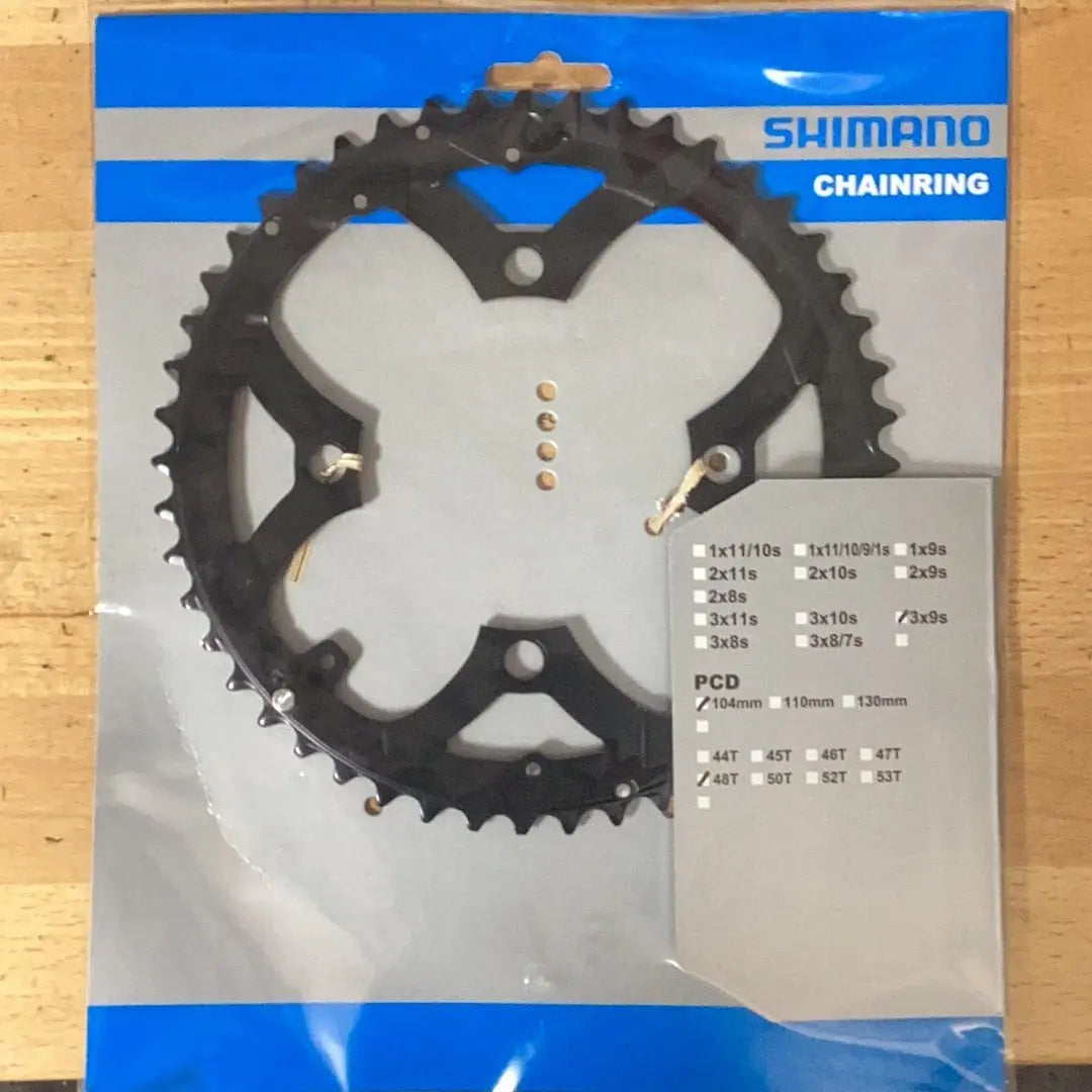 Shimano Chainring 3x9spd PCD 104mm 48T - Bike Clinique