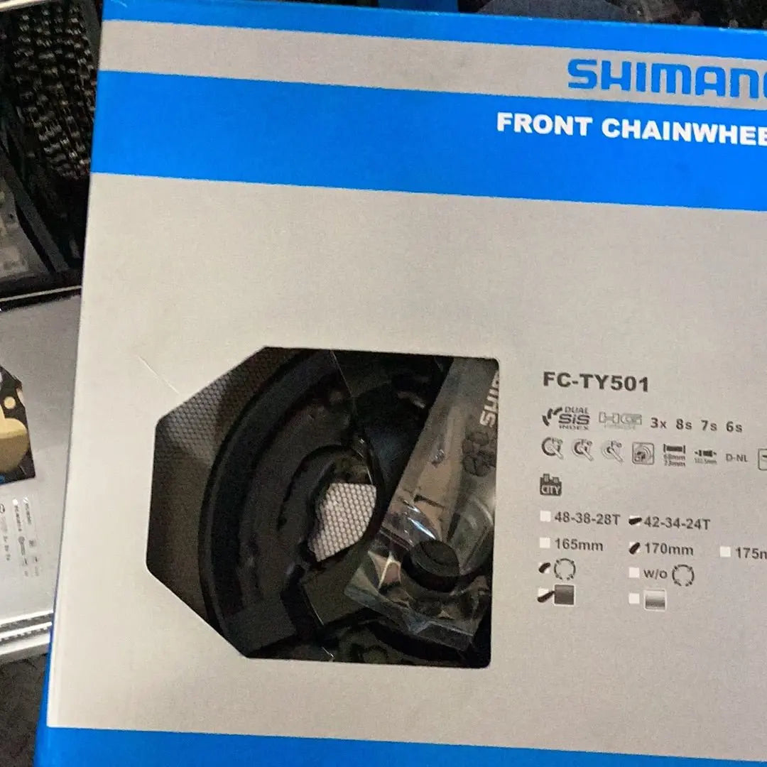 Shimano Front Chainwheel FC - TY501 42 - 34 - 24T 170mm - Bike Clinique